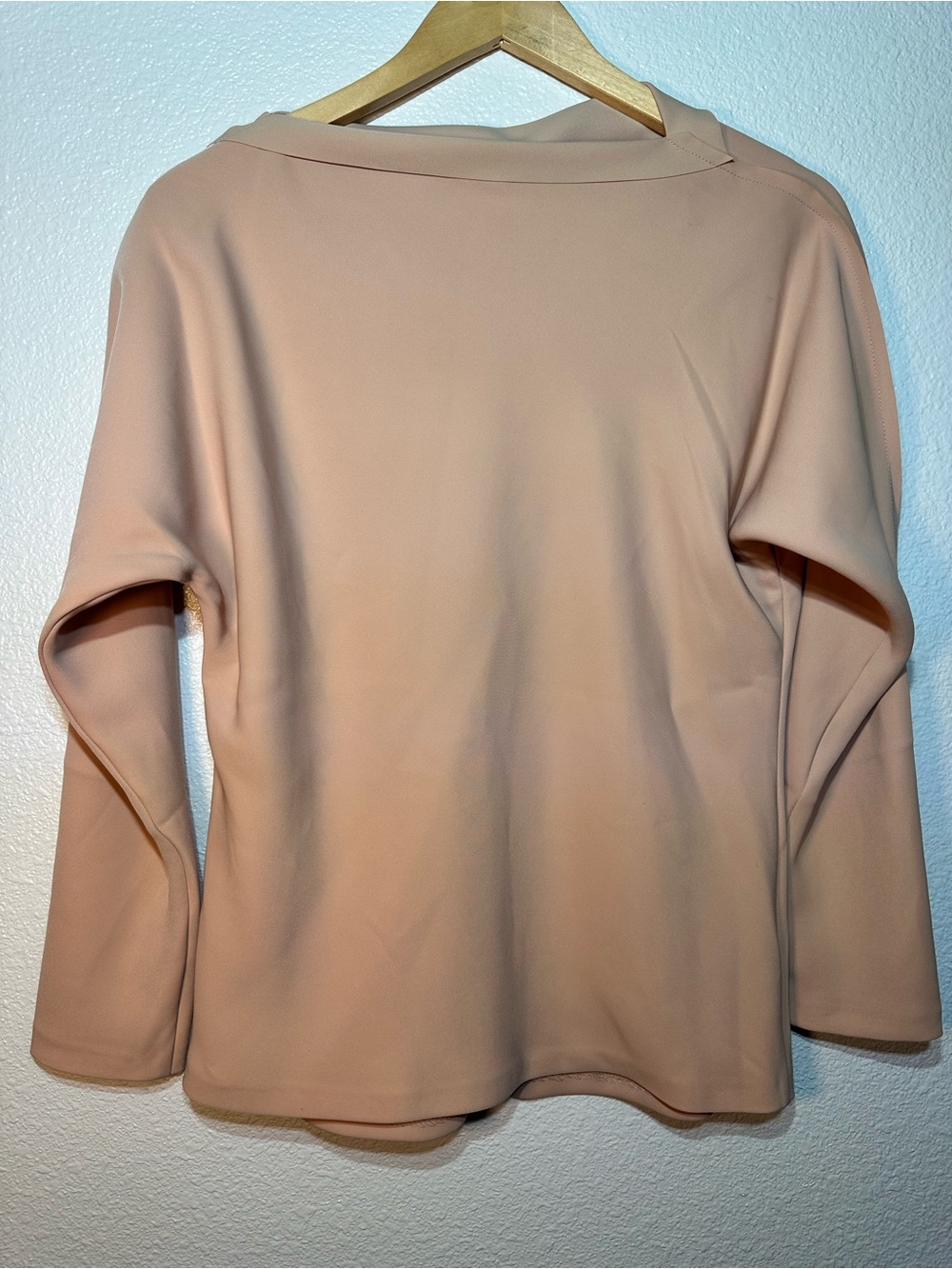 Reiss Soft beige Draped-Neck Blouse Women’s Size 4 - Picture 5 of 10
